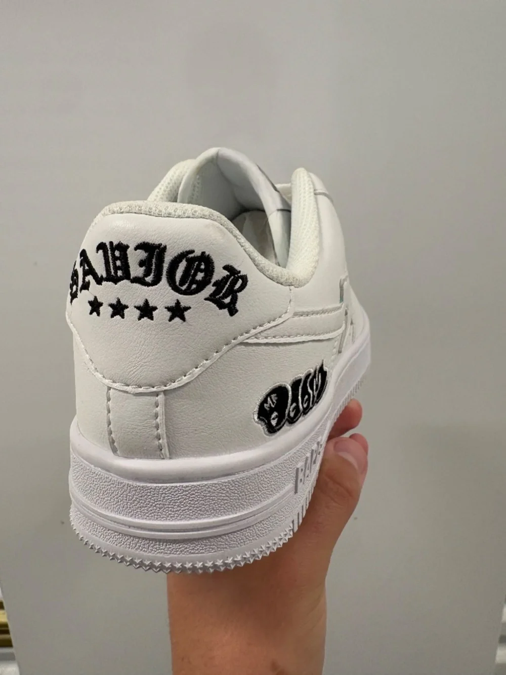 A Bathing Ape X MF DOOM White Sneakers New